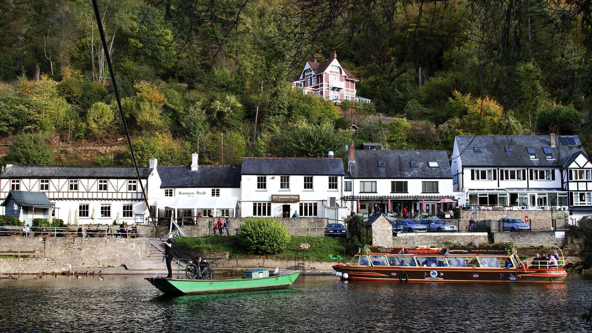 The Red House from the TV Series Sex Education filmed in the forest of dean seen in Symonds Yat above The Saracens Head Pub