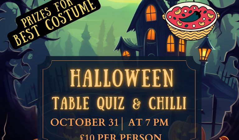 Blue and Orange Halloween Party Poster A4