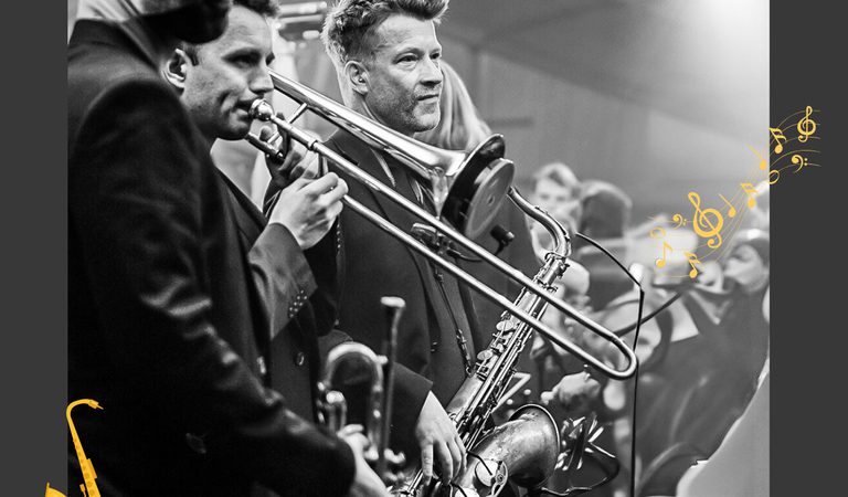 James Borland Quartet featuring George Crowley James Borland Trumpet George Crowley Saxophone Nick Manz Piano Ben Love Bass Kai Chareunsy Drums Double Sided Posters Portrait A4 4