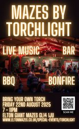 Elton Giant Mazes By Torchlight Poster 2025