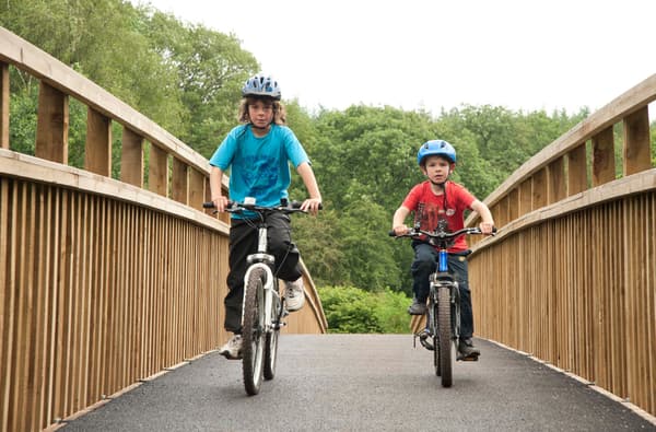 Kids cycling at the Forest of Dean Cycle Centre