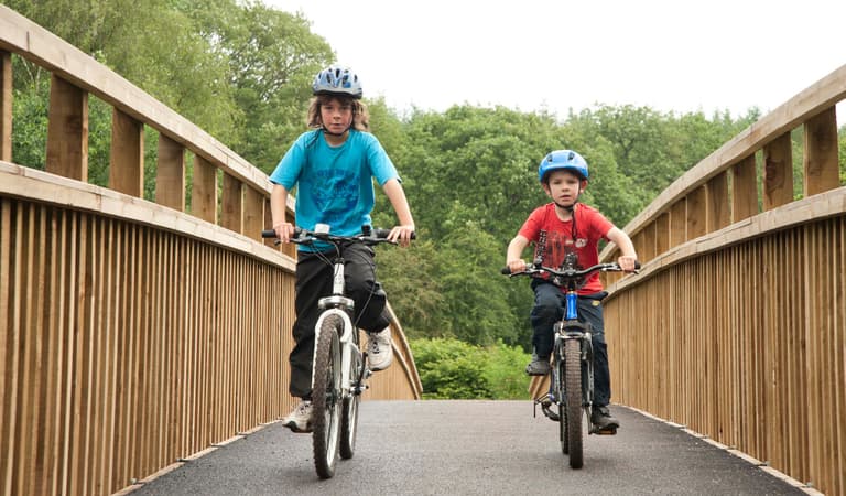 Kids cycling at the Forest of Dean Cycle Centre