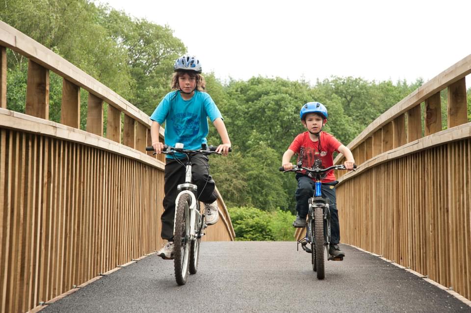 Kids cycling at the Forest of Dean Cycle Centre