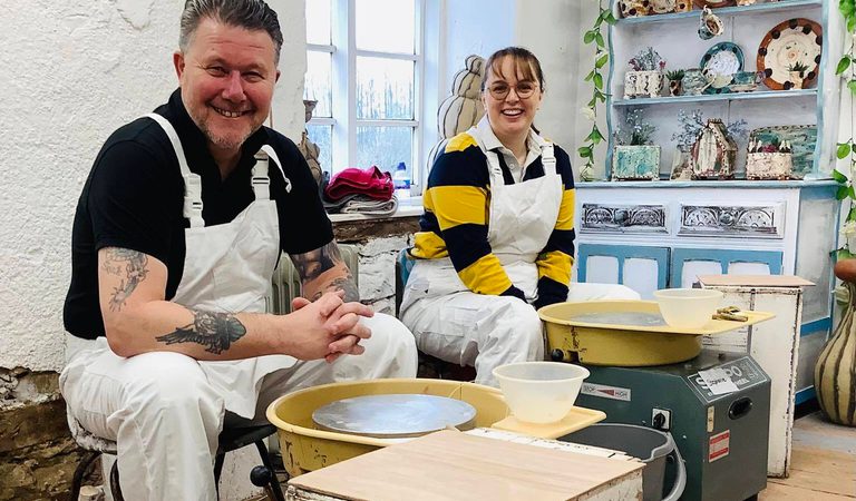 Potter's Wheel Day Course participants