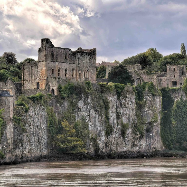 Copyright Paul Bennell Chepstow Castle from the Wye