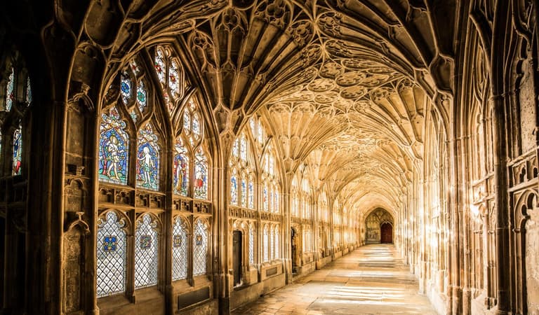 Gloucester Cathedral Hallway and Crypt