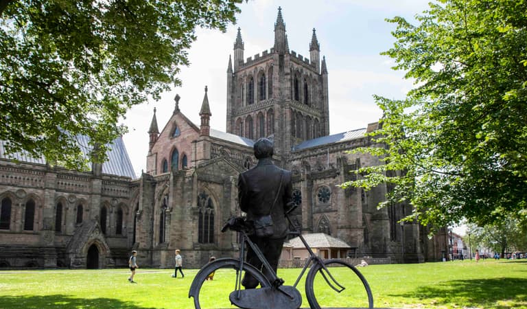 Hereford Cathedral Elgar Statue